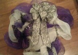 Butterfly Deco Mesh Wreath Purple and White